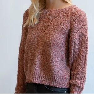 Women's Textured Knit Sweater - Pink